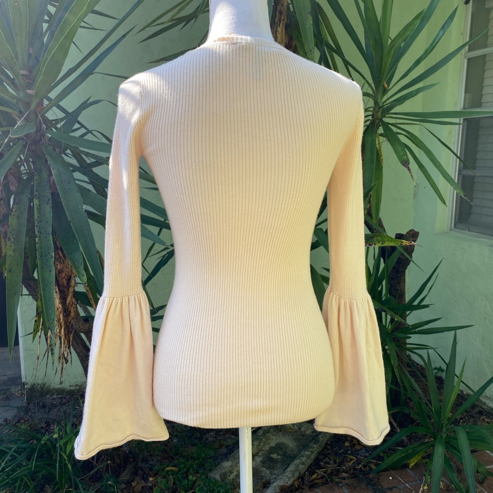 Cream Bell Sleeve knit Sweater top